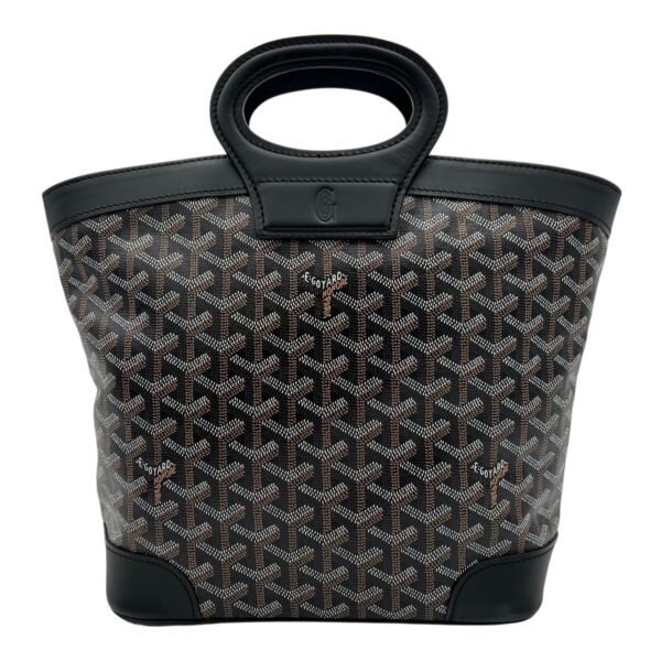 Beluga PM Black Top Handle Bag in Coated Canvas, Silver hardware - Image 3