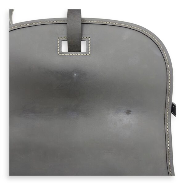 Belvedere Crossbody Bag Grey in Coated Canvas, Silver hardware - Image 9