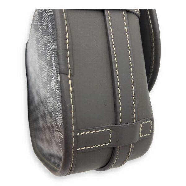 Belvedere Crossbody Bag Grey in Coated Canvas, Silver hardware - Image 10