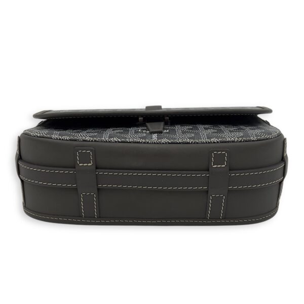 Belvedere Crossbody Bag Grey in Coated Canvas, Silver hardware - Image 6