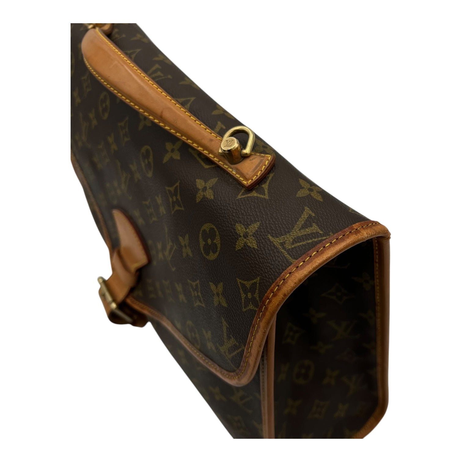 Beverly Top Handle Bag Brown in Monogram Coated Canvas, Gold hardware - Image 9