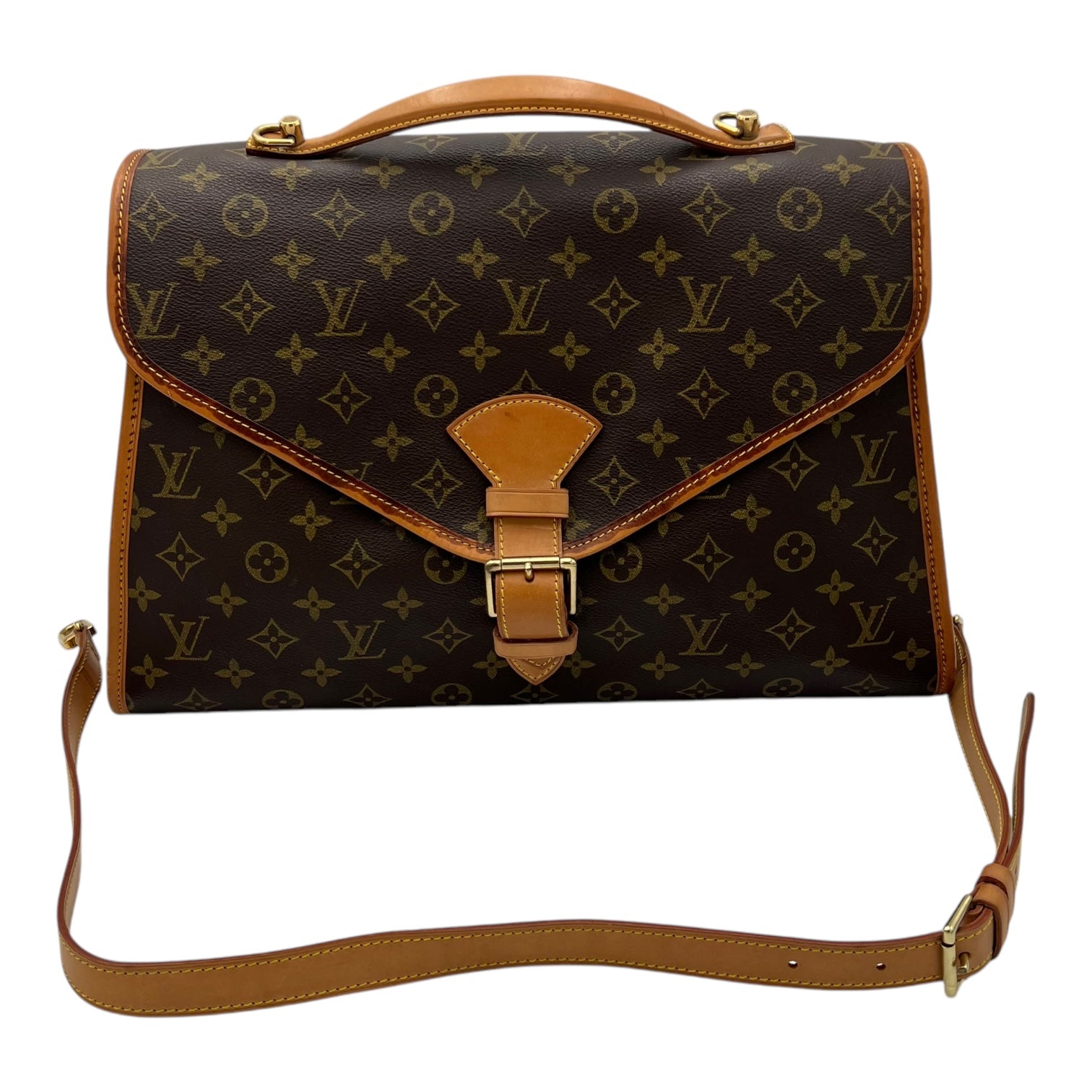 Beverly Top Handle Bag Brown in Monogram Coated Canvas, Gold hardware - Image 15