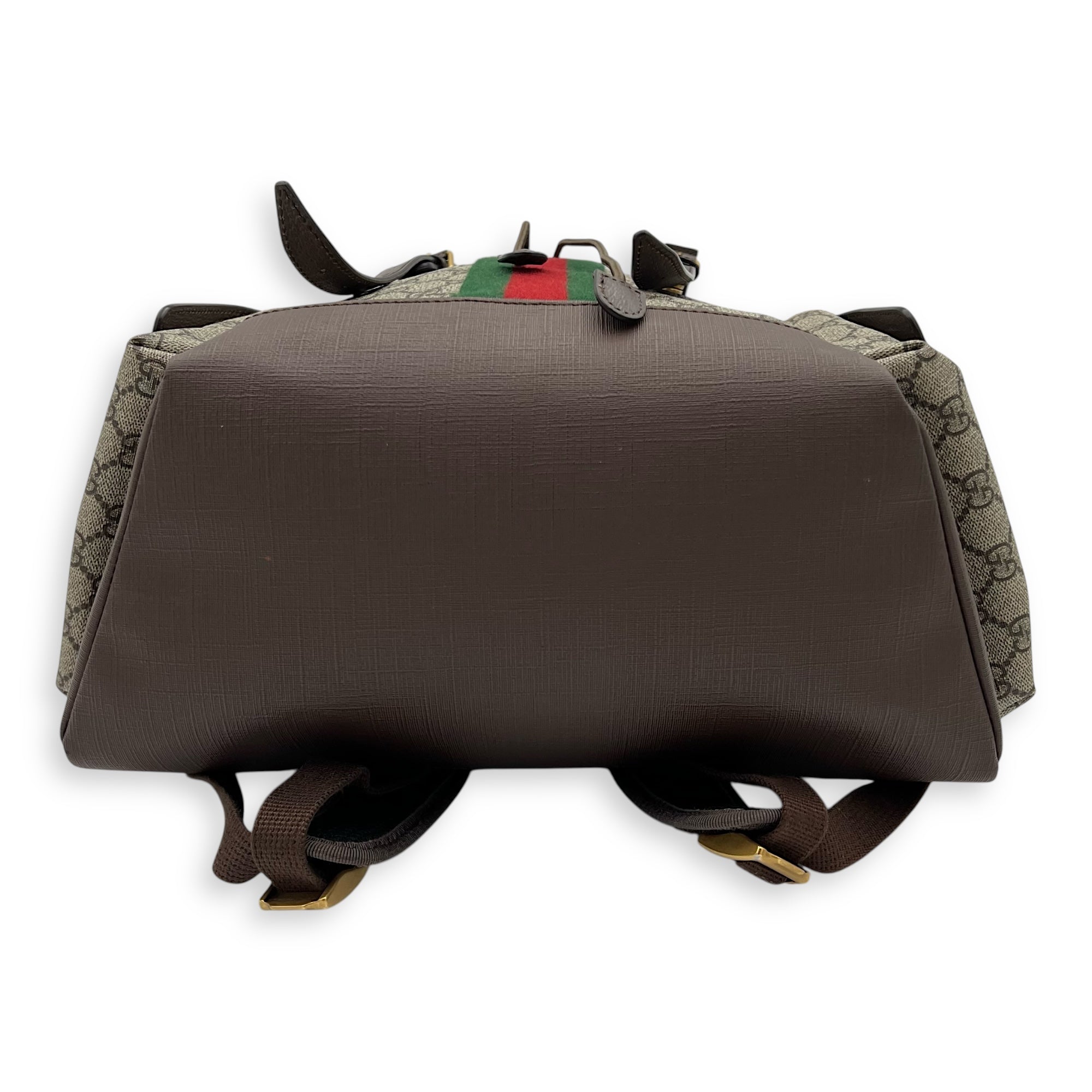 Ophidia Backpack Brown in Monogram Coated Canvas, Gold hardware - Image 6