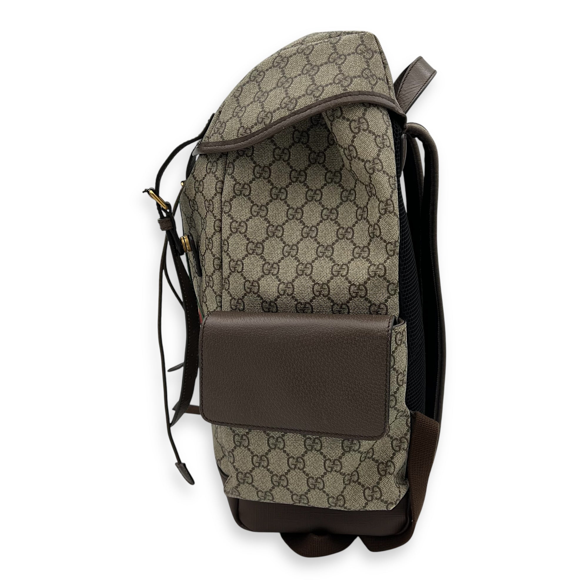 Ophidia Backpack Brown in Monogram Coated Canvas, Gold hardware - Image 5