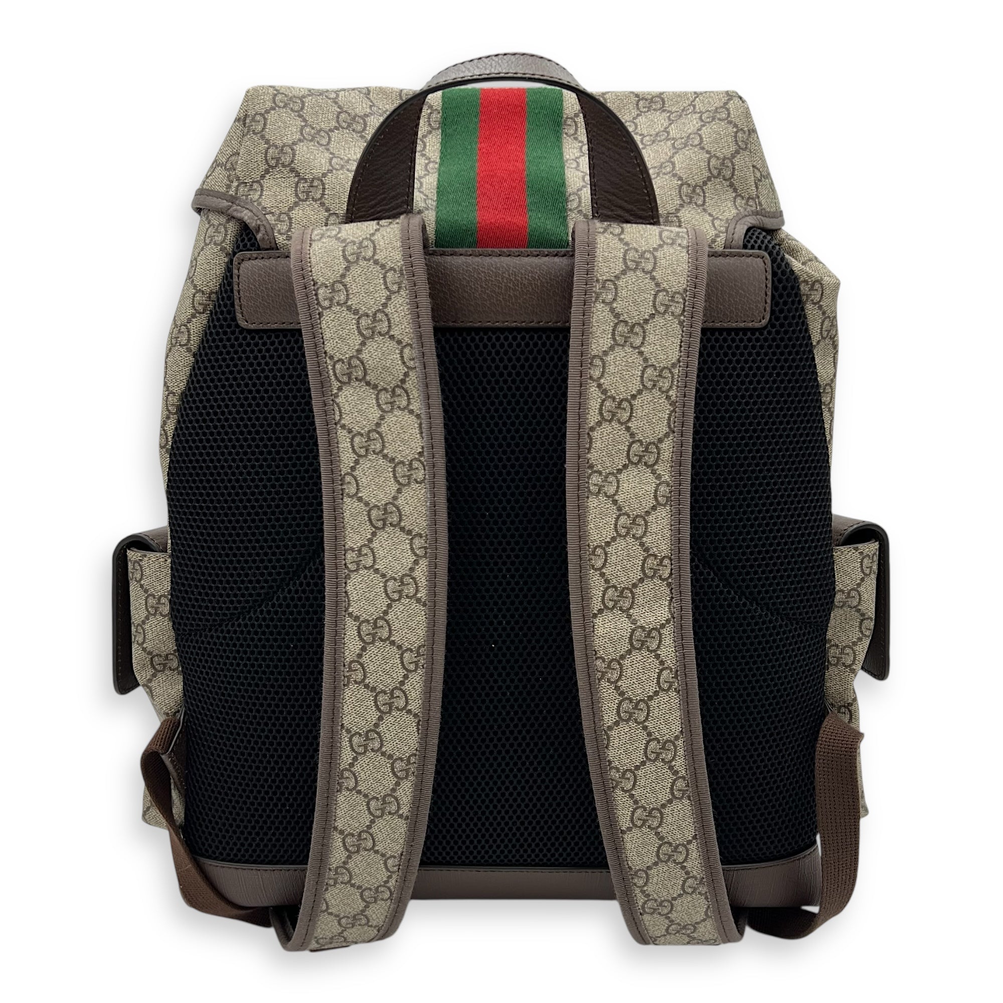Ophidia Backpack Brown in Monogram Coated Canvas, Gold hardware - Image 3