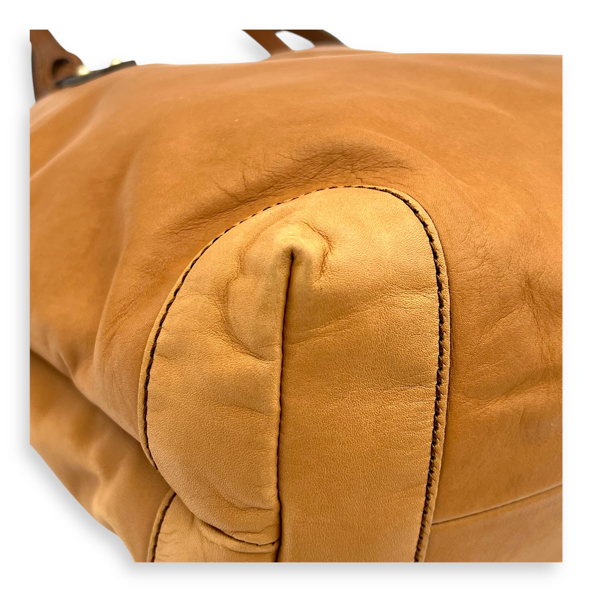 GG Tote Bag Brown in Calfskin, Gold hardware - Image 10