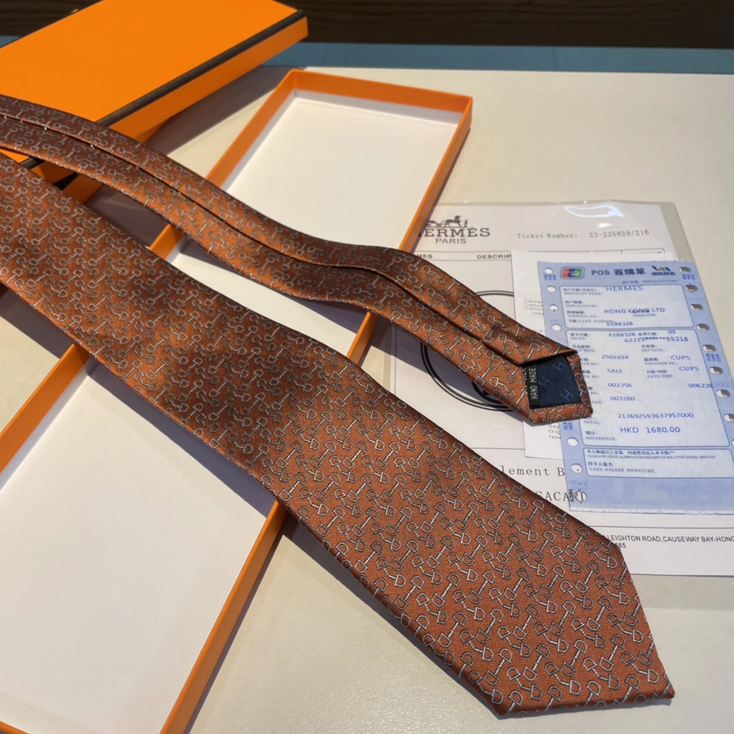 Hermes Necktie For Men Minimalist 7359 - Image 7